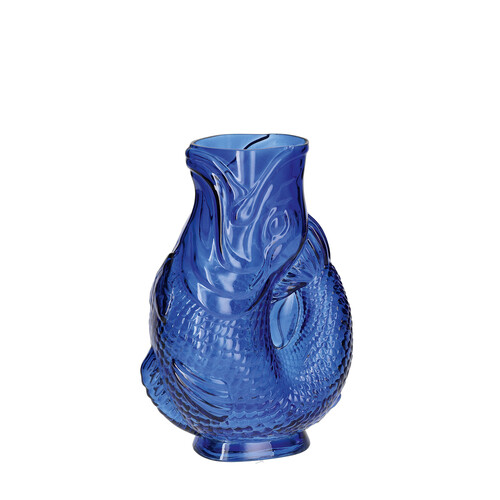 Vase poisson Jacquard H 24 cm | bleu