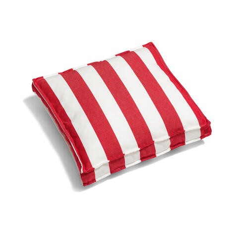 Coussin d’assise outdoor 40 x 40 cm | blanc/rouge
