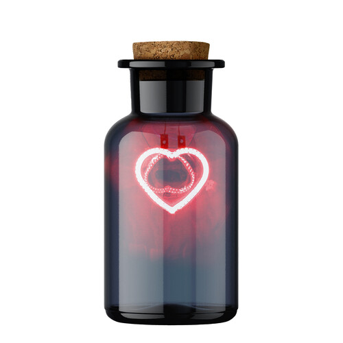 Bouteille décorative en verre LED Philtre d’amour