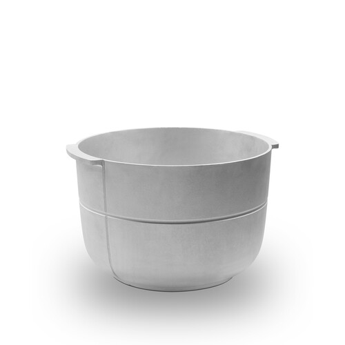 Pot Linea N°2, moyen H 32,5 cm, Ø 49 cm | argenté