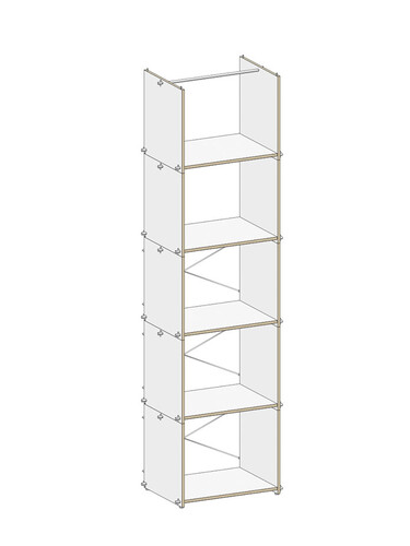 Étagère modulaire M6 étagère de base | L intérieure 49 cm