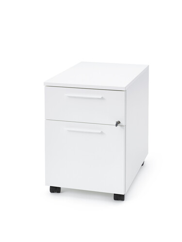 Caisson mobile Cassettiera 1 compartiment pour dossiers suspendus/1 tiroir | blanc