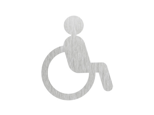 Plaque de porte WC handicapés | acier inox