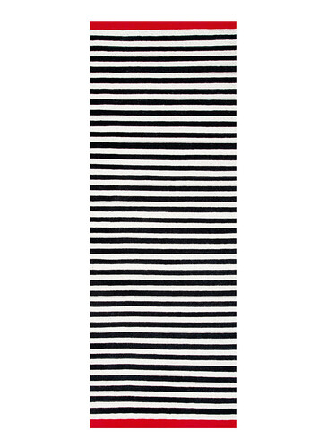 Tapis de couloir Rosemary 90 x 250 cm | noir/beige