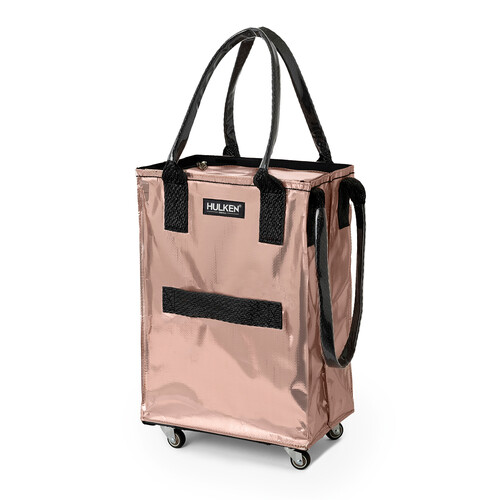 Cabas sur roulettes Hulken Bag L 36 x P 23 cm | rose doré