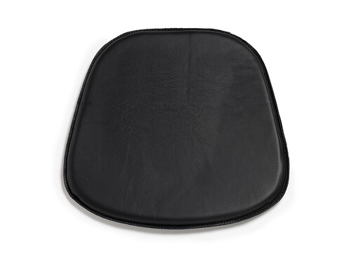Coussin d’assise pour chaise Eames Plastic Armchair cuir | noir, pour chaise Eames Plastic Armchair
