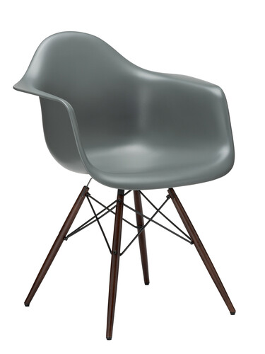 Chaise Eames Plastic Armchair DAW érable, teinté noyer | granitgrau