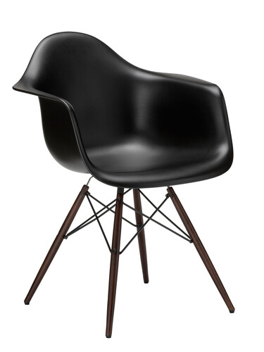 Chaise Eames Plastic Armchair DAW érable, teinté noyer | tiefschwarz