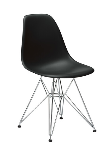 Chaise Eames Plastic Side Chair DSR RE 1 pièce | deep black