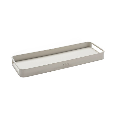 Plateau à angles arrondis Stern L 50 x P 17 cm | grège