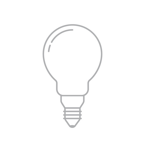 Ampoule ronde LED à filaments 4 W, 430 lm | transparente