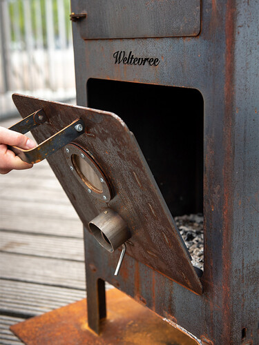 Porte pour four extérieur 