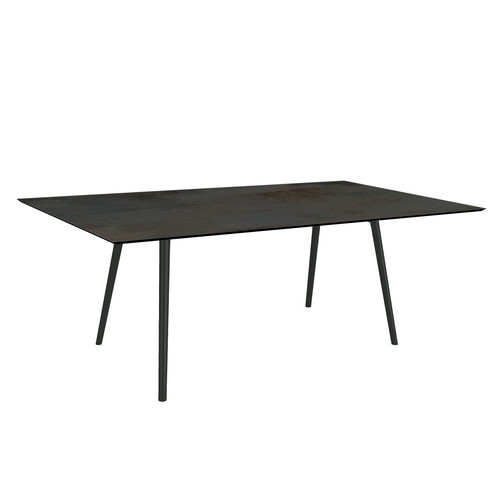 Tisch Interno Aluminium, schwarz matt | dunkelgrau