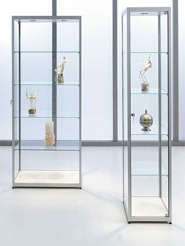 Vitrine Breite 40 cm | Aluminium