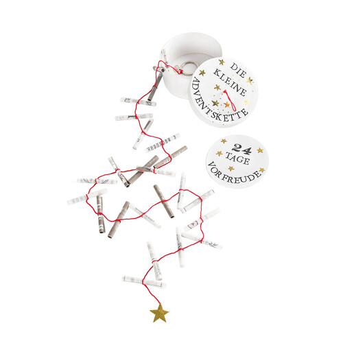 Adventskalenderkette in der Dose Die kleine Adventskette 