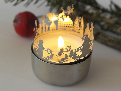 Aufsatz für Teelicht im Schmuckumschlag 