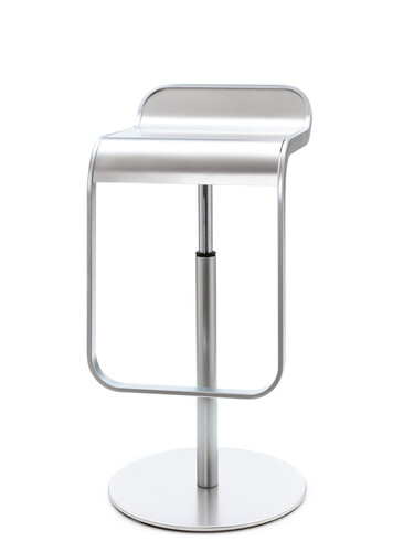 Barhocker Lem Gesamthöhe 63-75 cm | matt verchromt | Edelstahl