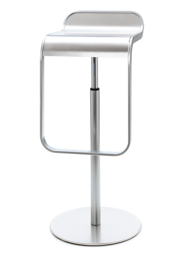 Barhocker Lem Gesamthöhe 74-87 cm | matt verchromt | Edelstahl