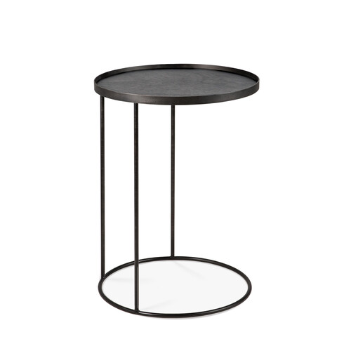 Beistelltisch Ethnicraft rund | schwarz