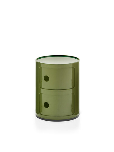 Container Componibili Ø 32 cm, 2 Fächer | grün