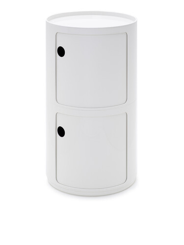 Container Componibili Ø 42 cm, 2 große Fächer | weiß