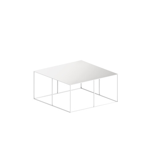 Couchtisch Slim Irony Low Table B 70 x T 70 cm | weiß