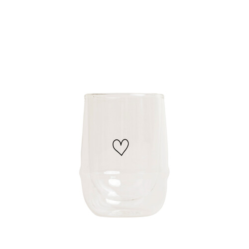 doppelwandiges Glas Herz 