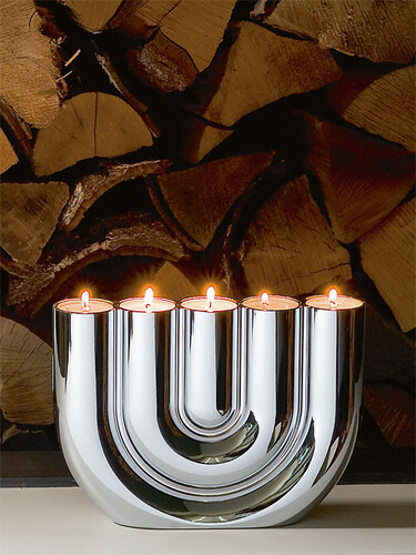 Teelichthalter Double U 