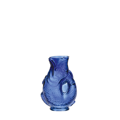 Fischvase Jacquard H 16 cm | blau
