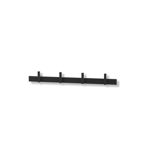 Garderobenleiste Cadore B 40 cm, 4 Haken | schwarz