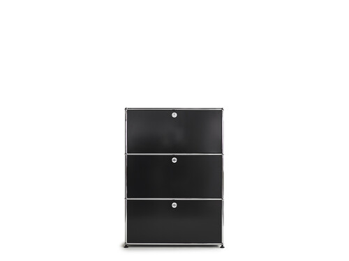 USM Highboard 1-fach breit, 3 Klapptüren | graphitschwarz