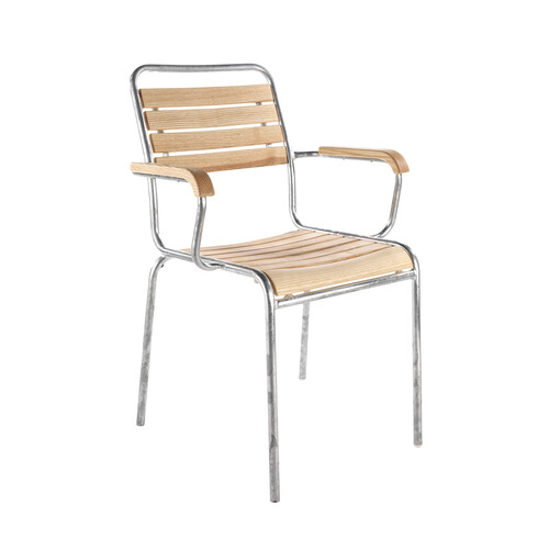 Holzlattenstuhl mit Armlehnen Rigi 