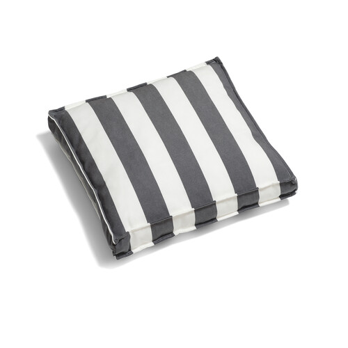 Kissen Boxkissen 40 x 40 cm | Streifen weiß/dunkelgrau