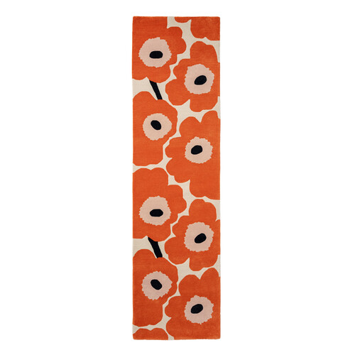Läufer Marimekko Unikko 80 x 300 cm | orange rot