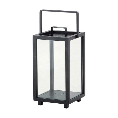 Laterne Lighthouse H 42 x B 23 cm | lava grey