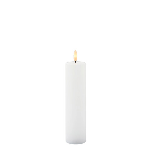 LED-Echtwachskerze, wiederaufladbar Sille Ø 5 cm | H 20 cm | weiß