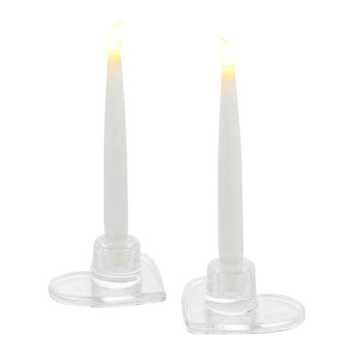 LED-Kerzenständer, 2er-Set Ella Herz 