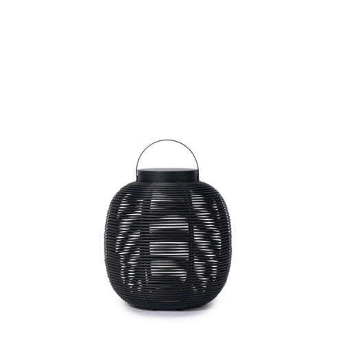LED-Solarlaterne Tika ohne Fuß, H 41 cm, Ø 35 cm | schwarz