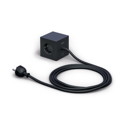Mehrfachsteckdose Avolt Square mit USB-C Anschlüssen | schwarz