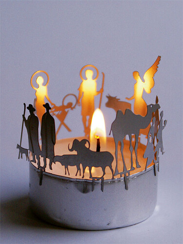 Aufsatz für Teelicht Mini Krippe 