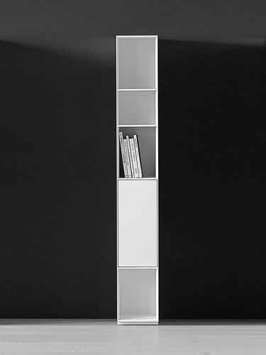 Regal Nex Pur Regal mit kleiner Tür unten - B 30 cm | weiß