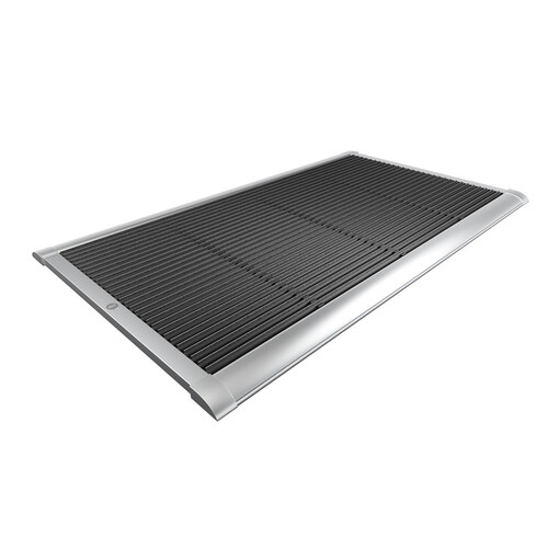 Outdoor-Fußmatte New Standard B 120 x T 70 cm | Aluminium silberfarben