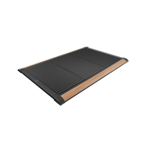 Outdoor-Fußmatte New Standard B 90 x T 60 cm | Teak/Aluminium anthrazit