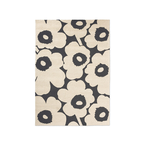 Outdoor-Teppich Marimekko Unikko 160 x 230 cm | charcoal white