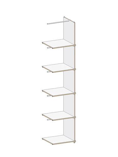 Regalsystem M6 Anbauregal | Innen B 39 cm