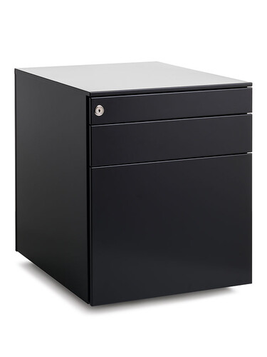 Rollcontainer Universal Mit Hängeregistratur | schwarz
