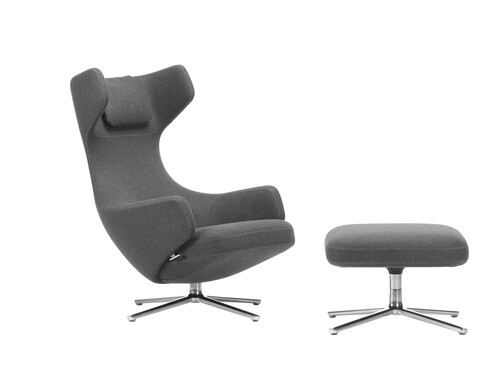 Sessel Grand Repos und Ottoman Grand Repos und Ottoman (SET) | Stoff | classic grey