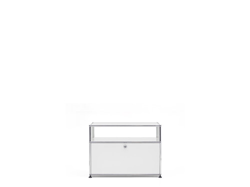 USM Sideboard 1-fach breit, 1 Klapptür, 1 Fach offen | reinweiß