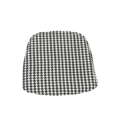 Sitzkissen Pauline B 38 x T 37 cm | Hahnentritt, schwarz/weiß