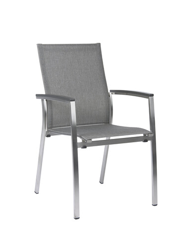 Stapelstuhl Mika 2 H 92 x B 56 x T 62,5 cm, Sitzh. 45 cm | grau